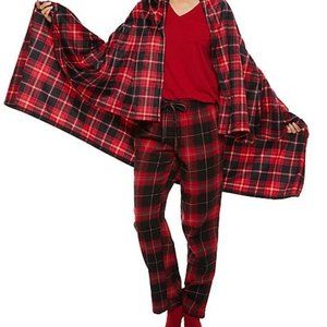 NWT 2X Liz Claiborne 4 Piece Plaid Sleep Set